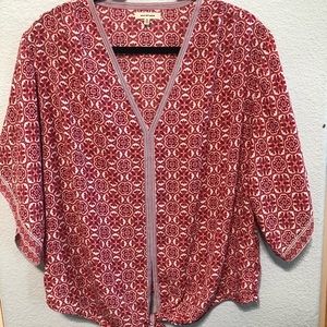 Max Studio Tie Front Top